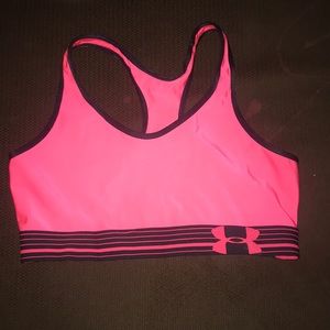 UA hot pink sport bra